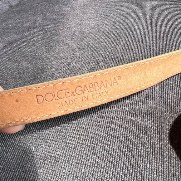 Dolce & Gabbana Tie-End Soft Skinny Belt – TG/46 – Gold - Picture 5 of 7